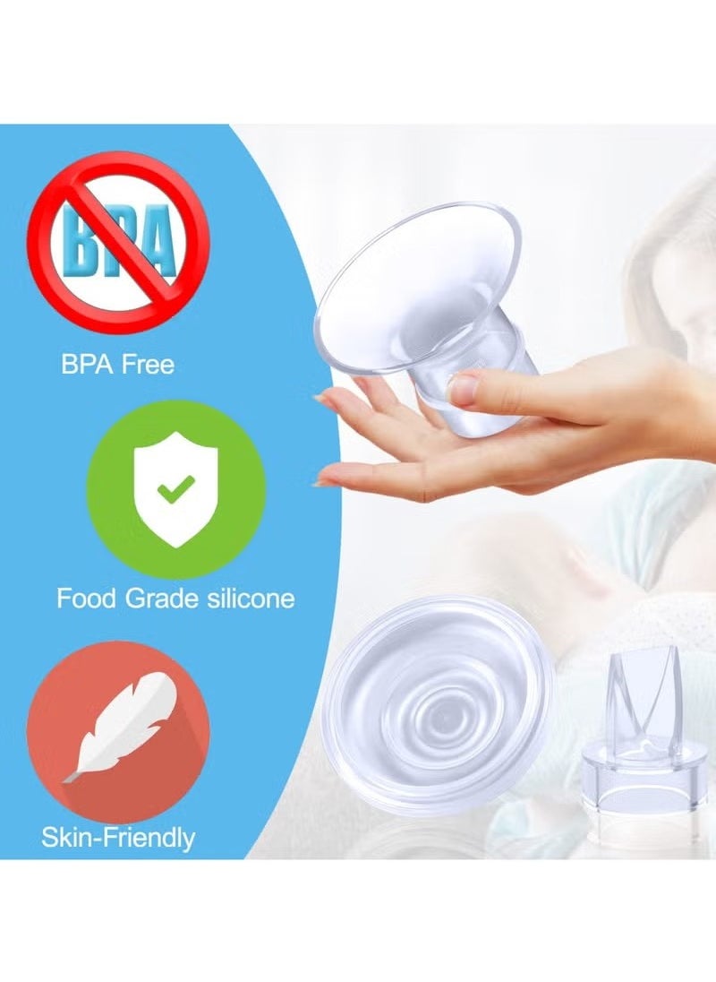 9 Pack Breast Milk Pump Inserts 13/15/17/19/21mm Compatible with Momcozy Wearable Breast Pump, for TSRETE/Spectra/Medela 24mm Shields, Include Silicone Diaphragmu0026Duckbill Valve