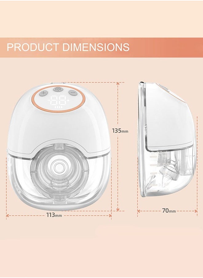 Breast Pump, Wireless Electric Portable Breast Pump with 4 Modes u0026 12 Levels, Wearable u0026 Hands-free, All-in-One Painless Breastfeeding Breast Pump, LED Display, 24mm Diameter shield, 6oz/180