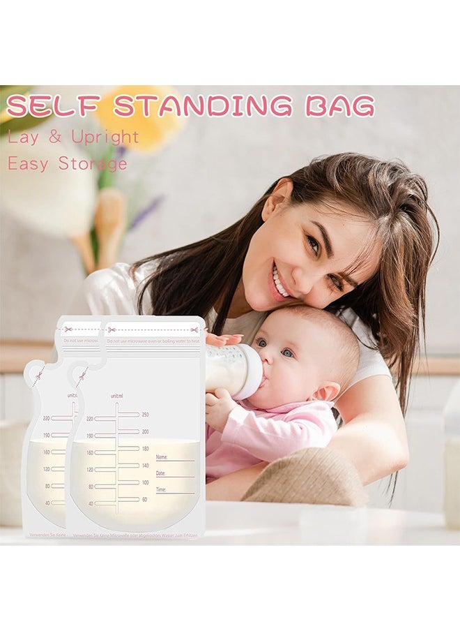 Breastmilk Storage Bags,250ml,120 count,Disposable Milk Storage Bag Presterilized, Hygienically Doubled-Sealed, Refrigeration and Freezing