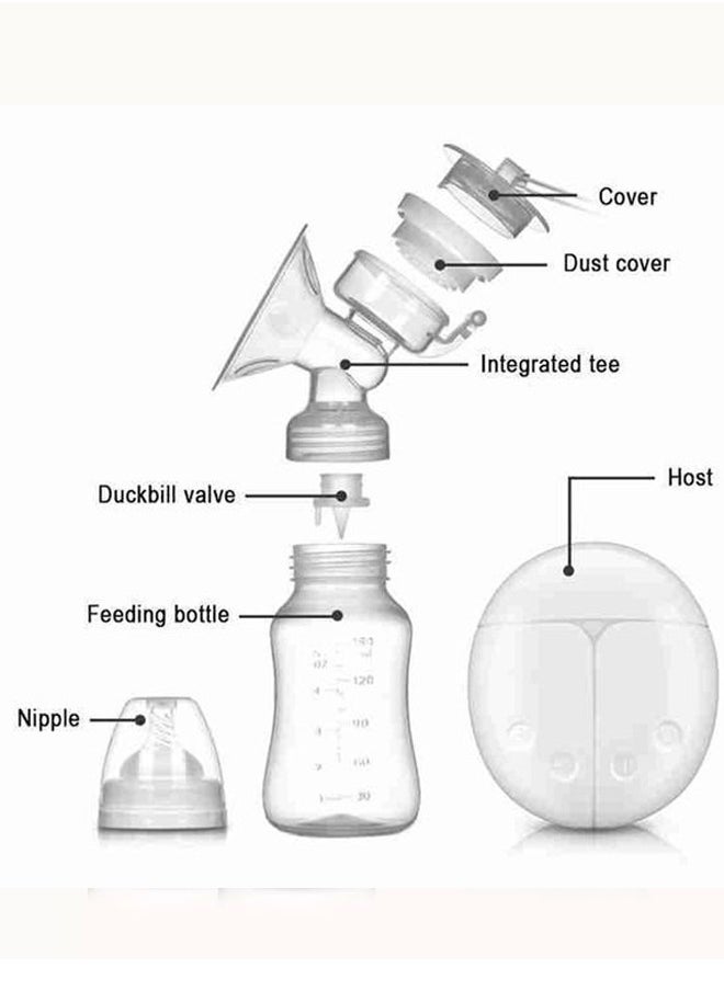 Quiet Portable Electric Double Breast Pump USB Rechargeable BPA Free Pain Free 4 Suction Modes for Easy and Comfortable Breastfeeding