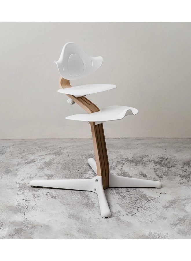 Nomi High Chair Inspires Active Sitting Tool-Free, Seamless Adjustability Includes Stable Footrest And Anti-Tilt Wheels Holds Up To 150 Kg White