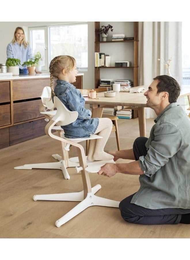 Nomi High Chair Inspires Active Sitting Tool-Free, Seamless Adjustability Includes Stable Footrest And Anti-Tilt Wheels Holds Up To 150 Kg White