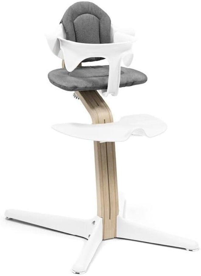 Nomi High Chair Inspires Active Sitting Tool-Free, Seamless Adjustability Includes Stable Footrest And Anti-Tilt Wheels Holds Up To 150 Kg White