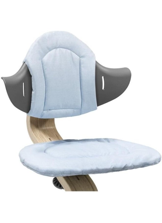 Nomi Cushion Adds Softness And Comfort To The Nomi Chair And Baby High Chair Easy To Attach And Remove For Ages 6+ Months Machine Washable Grey Blue