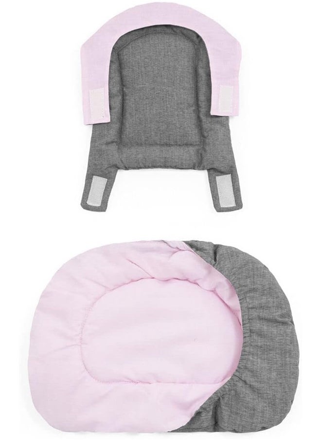 Nomi Cushion Adds Softness And Comfort To The Nomi Chair And Baby High Chair Easy To Attach And Remove For Ages 6+ Months Machine Washable Grey Pink