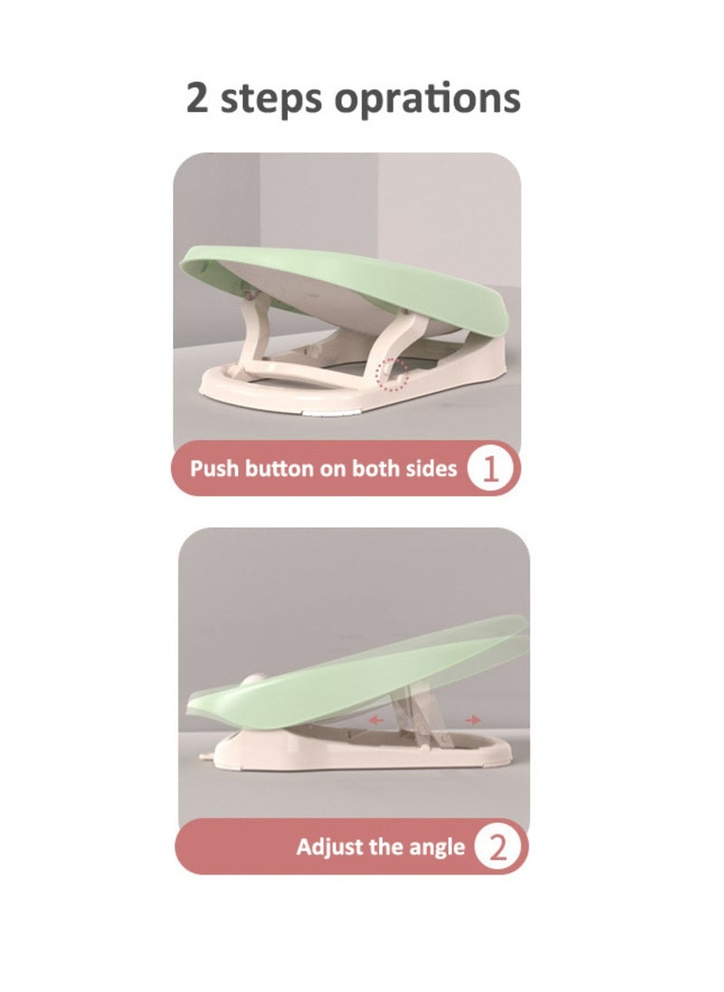 Baby Bath Rack with Soft TPE Back Support | Locking Feet System for Secure Use | Easy to Dry, Lightweight, Perfect for Bathtubs & Bathrooms