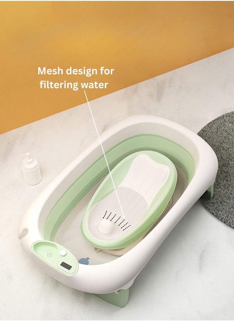Baby Bath Rack with Soft TPE Back Support | Locking Feet System for Secure Use | Easy to Dry, Lightweight, Perfect for Bathtubs & Bathrooms
