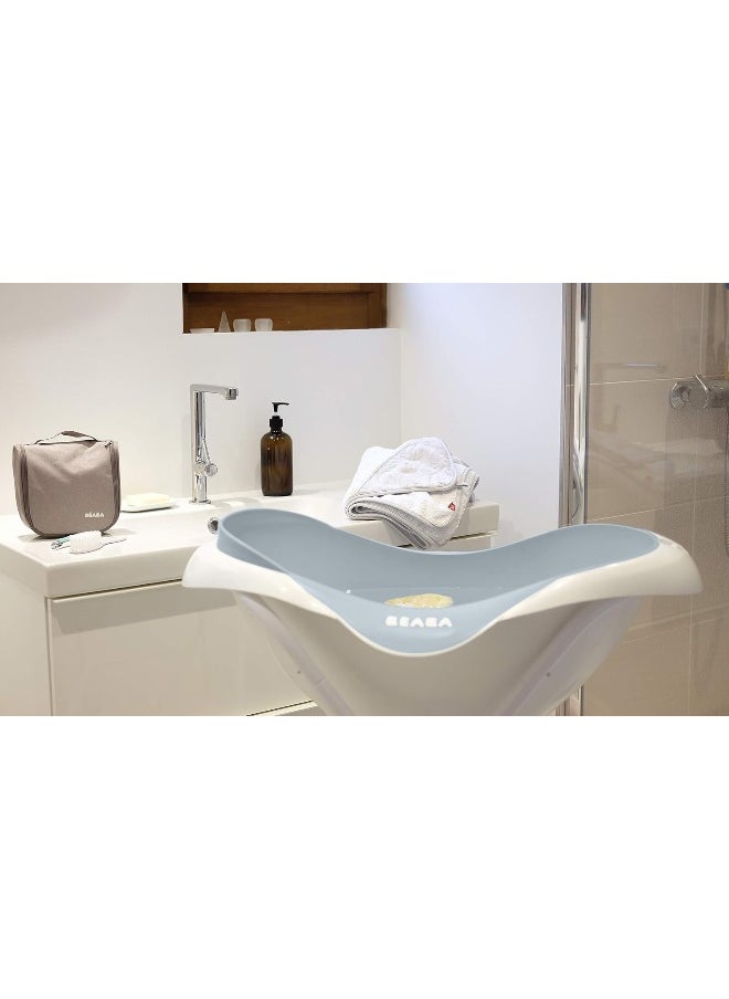 Baby Bath Non-Slip And Comfortable Ergonomic Multi-Functional Soft Flexible Material Drain Plug Camélé'O Made In France Grey 1 Unité , Lot De 1