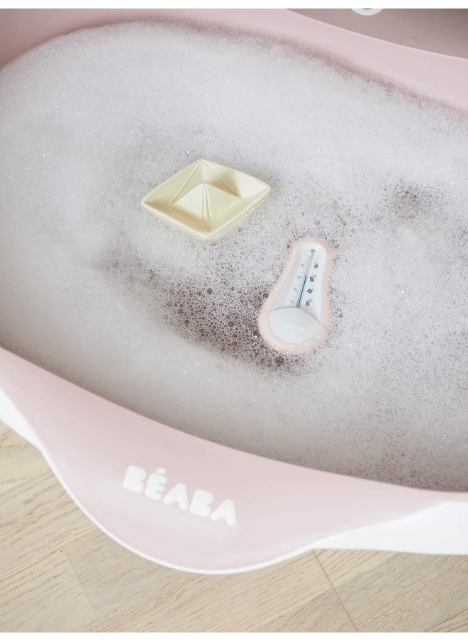 Baby Bath Non-Slip And Comfortable Ergonomic And Multi-Functional Soft And Flexible Material Drain Plug Camélé'O Made In France Pink