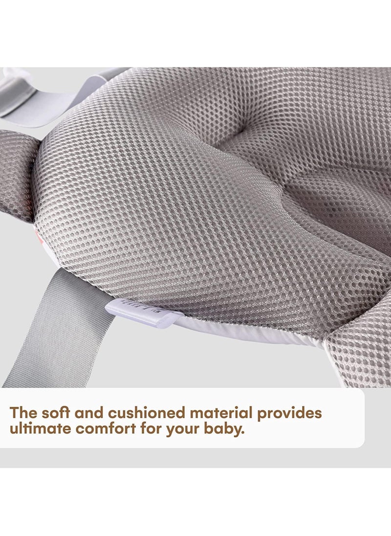 Baby Bath Pad, Adjustable Non-Slip Floating Infant Bath Support Cushion, Bath Tub Seat Mat for Newborn/Infants (0-12 Months)