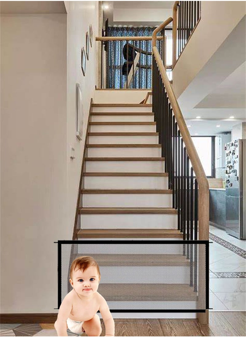 Portable Baby Safety Barrier Net, Suitable for Children and Pets, Retractable Home Staircase, Door Frame Safety Net