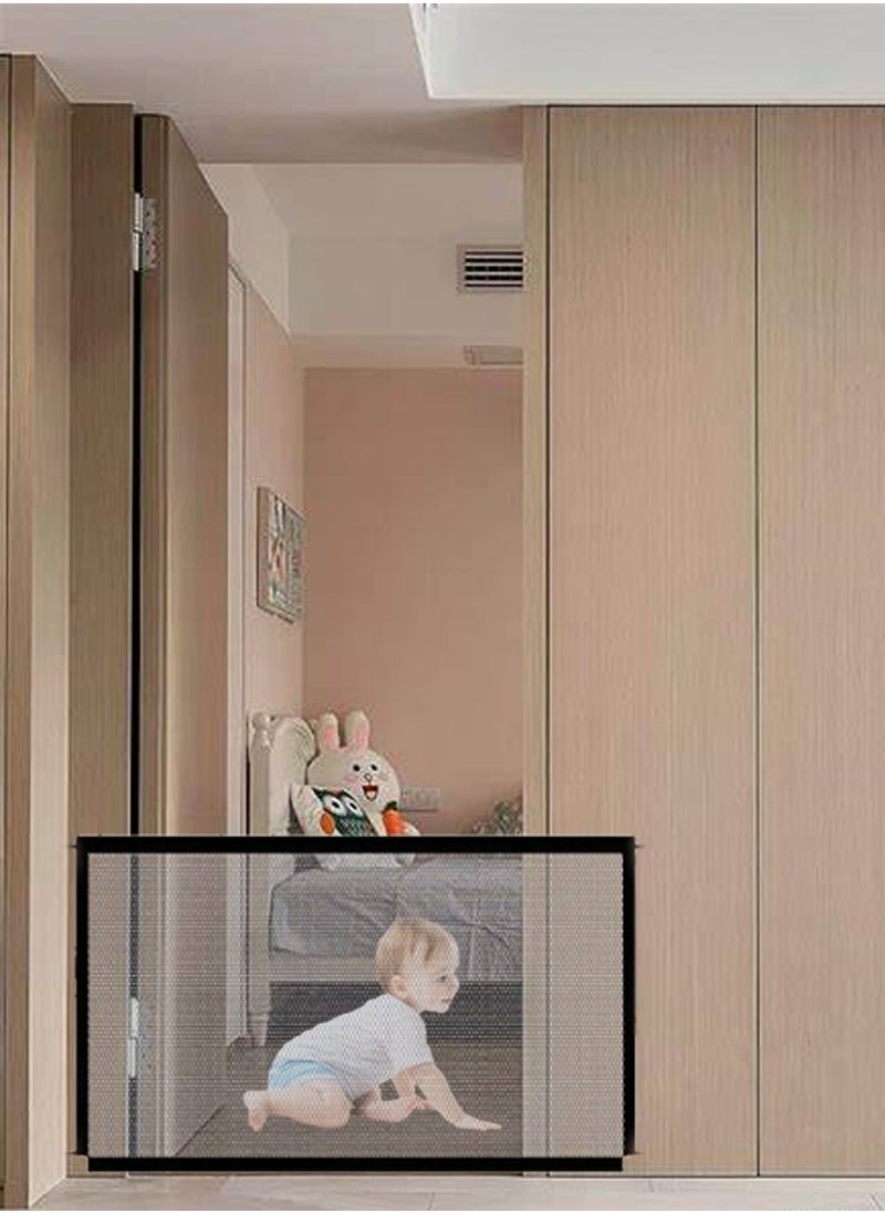 Portable Baby Safety Barrier Net, Suitable for Children and Pets, Retractable Home Staircase, Door Frame Safety Net
