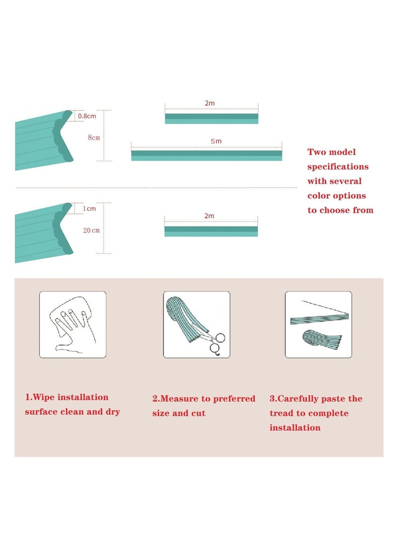 Extra Wide Soft Bunk Bed Ladder Pads Self Adhesive Foam Cover for Stairs Edges Furniture 6.5 Ft Light Green Protection