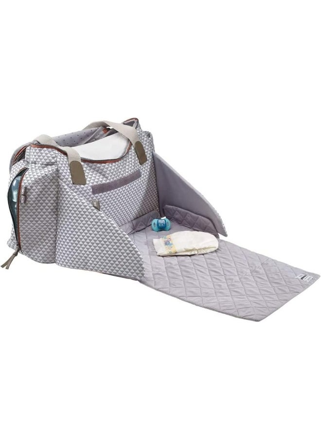 Sydney Ii Baby Changing Bag Diaper Bag For Babies And Newborn Large Capacity Baby Changing Mat Isothermal Lunch Pouch Buggy Attachment System Grey/Corail, Blue