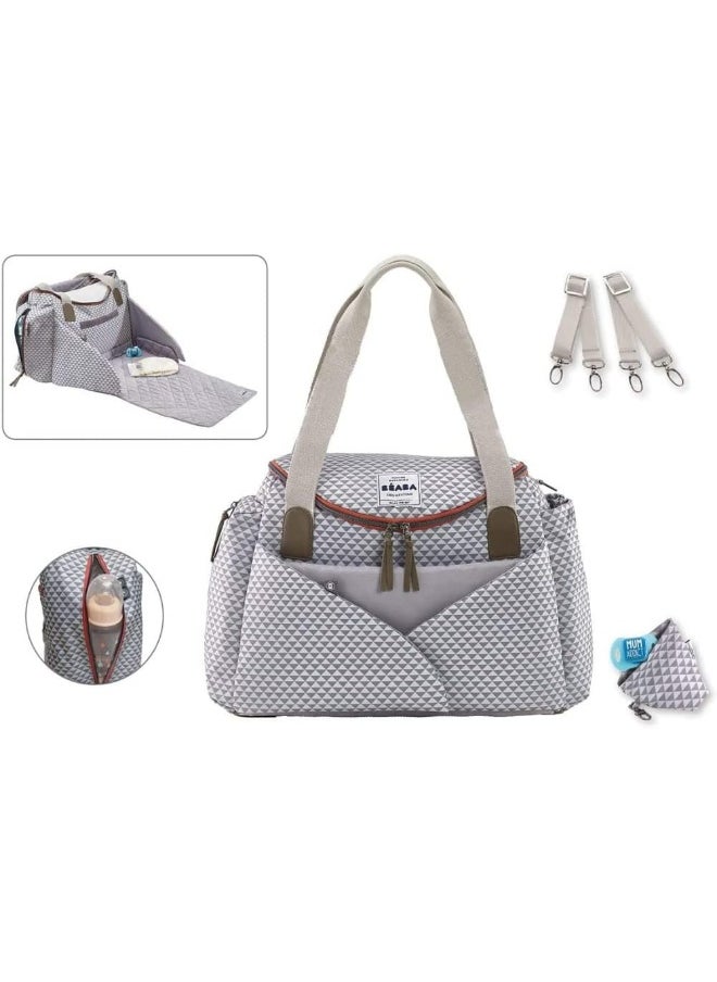 Sydney Ii Baby Changing Bag Diaper Bag For Babies And Newborn Large Capacity Baby Changing Mat Isothermal Lunch Pouch Buggy Attachment System Grey/Corail, Blue