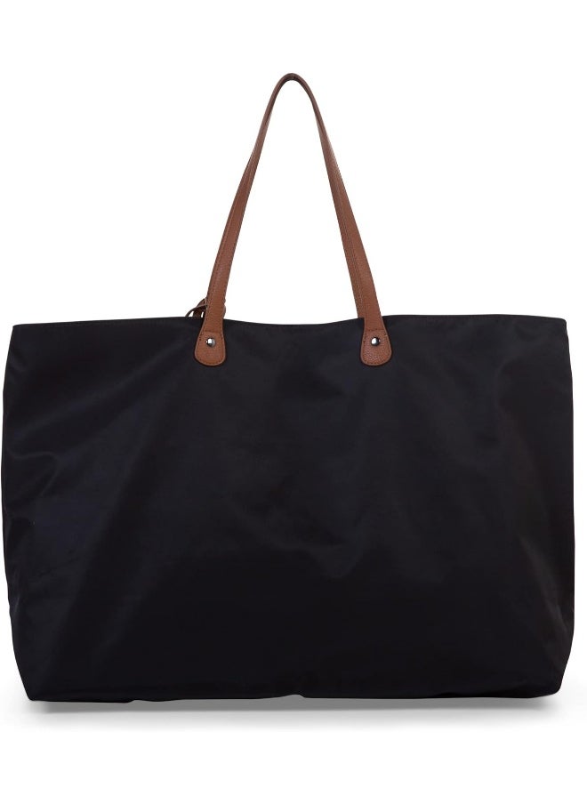 Family Bag, Changing Bag, Travel/Weekend Bag, Large Capacity, Detachable Pouch Included, Black/Gold