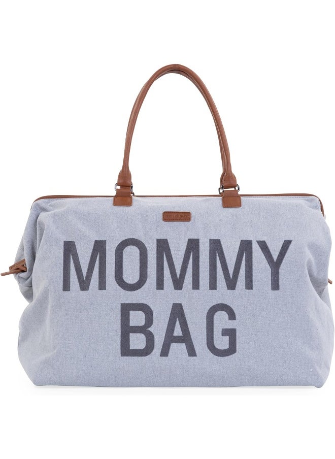 Mommy Bag, Changing Bag, Maternity Travel Bag, Large Capacity, Changing Mat, Adjustable Shoulder Strap, Divided, Cool Bag, Suitcase Passage, Jersey Grey