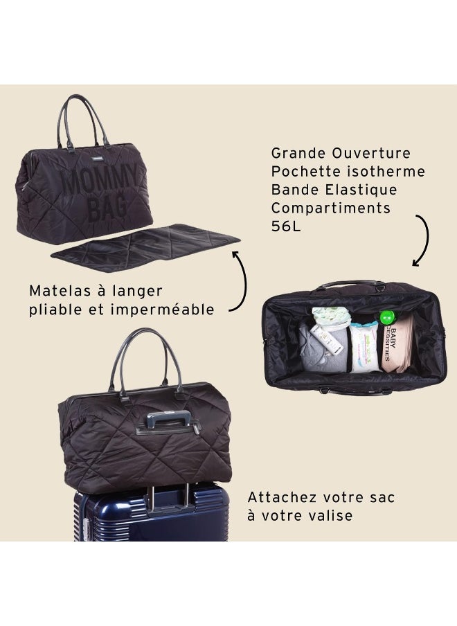 Mommy Bag Big Puffered Black