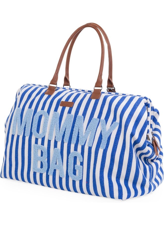 Mommy Bag Big Stripes Electric Blue/Light Blue