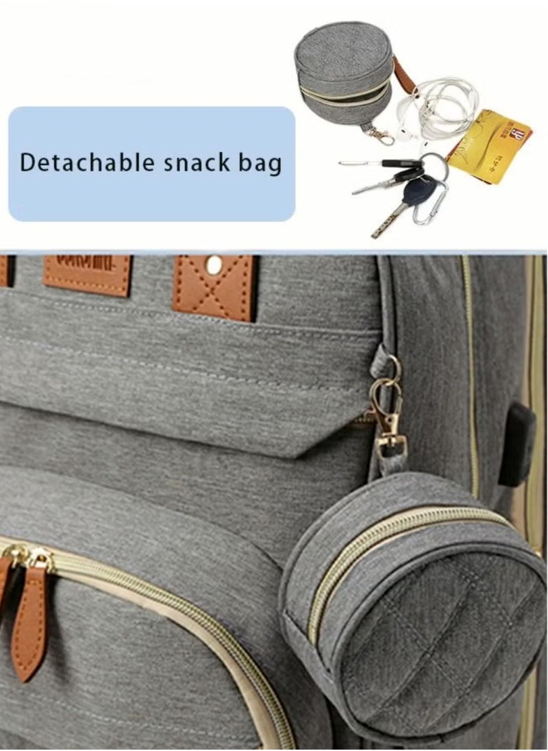 Baby Diaper Bag Backpack, Multifunction Diapers Changing Station for Boys Girls Outdoor and Travel, Infant Shower Gifts, Large Capacity, 900d Oxford, USB Port