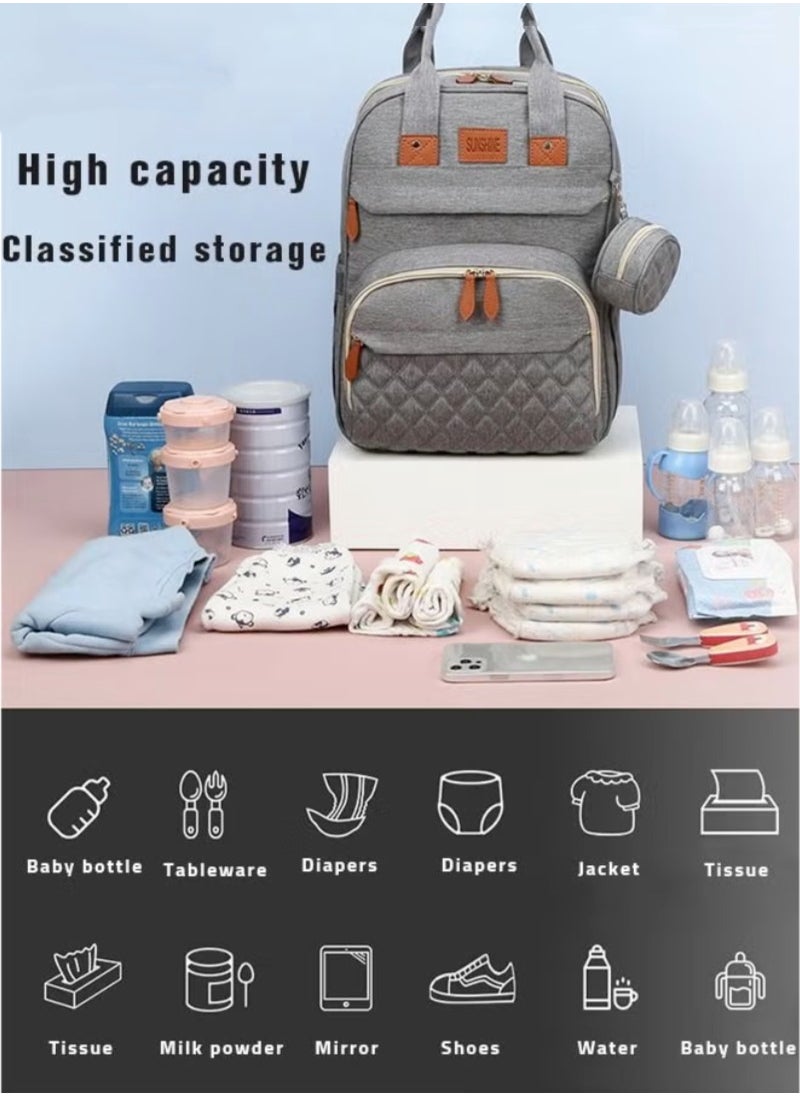 Baby Diaper Bag Backpack, Multifunction Diapers Changing Station for Boys Girls Outdoor and Travel, Infant Shower Gifts, Large Capacity, 900d Oxford, USB Port