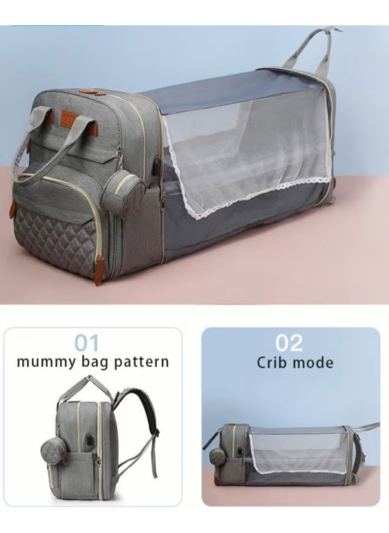 Baby Diaper Bag Backpack, Multifunction Diapers Changing Station for Boys Girls Outdoor and Travel, Infant Shower Gifts, Large Capacity, 900d Oxford, USB Port