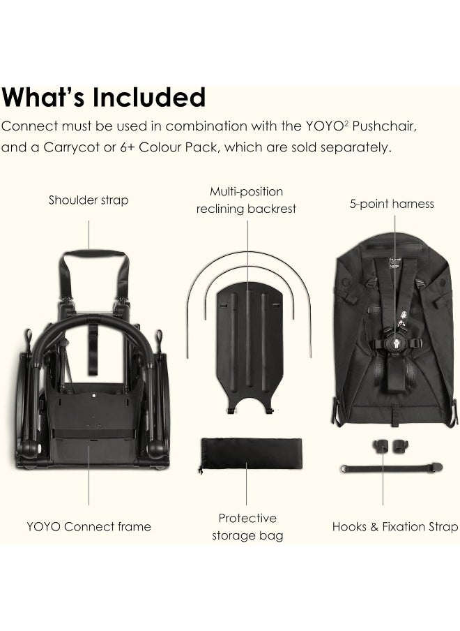 Babyzen Yoyo Stroller Connect Turn Your Yoyo2 Stroller Into A Double Stroller Still Compact And Easy To Maneuver Black