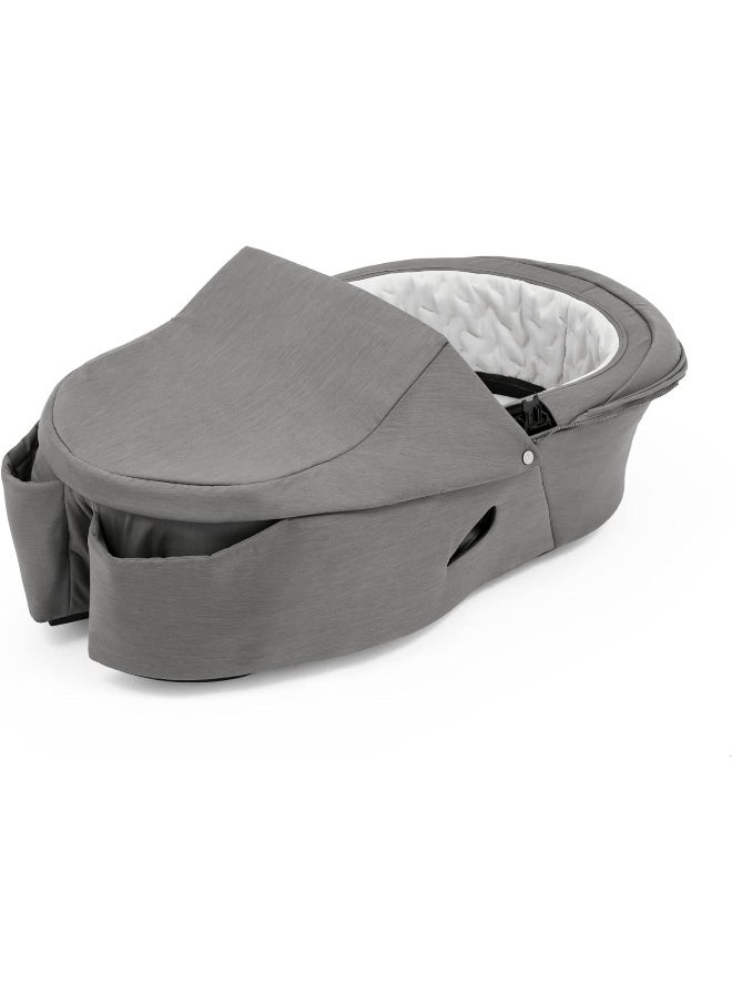 Xplory X Carry Cot Detachable Cot For Xplory X Baby Stroller Mattress, Wind Cover And 2 Pockets Modern Grey