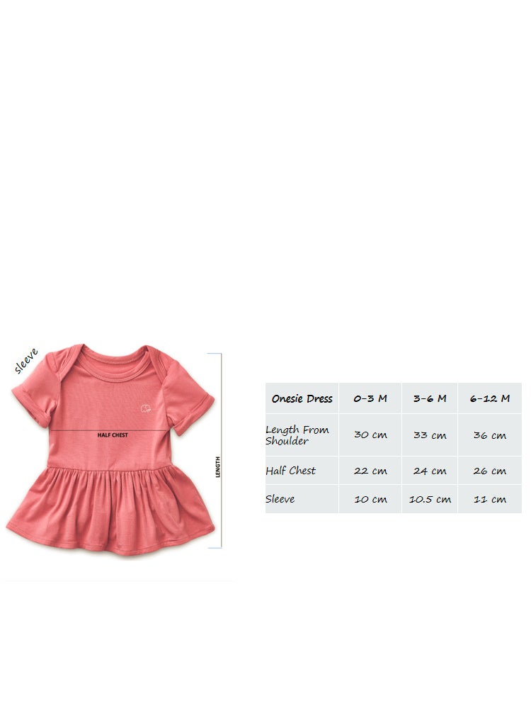 Organic Bamboo Spandex Onesie Dress- White