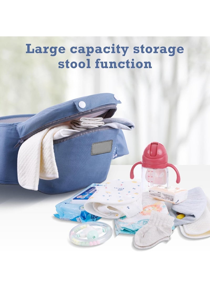 Versatile Infant Carrier with Hip Seat, Ergonomic 15-in-1 Baby Holder, Adjustable for All-Weather, with Sunshade and Wind Protection, Storage Pockets, Ideal for 0-48 Months