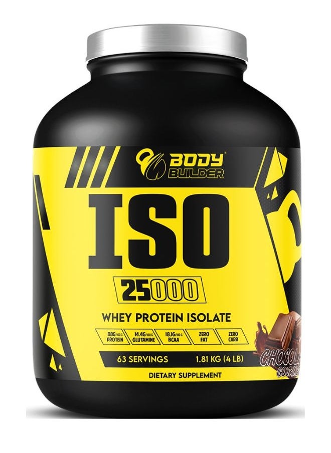 ISO 25000, Whey Protein Isolate, Zero Fat and Zero Carb, Gourmet Chocolate Flavor, 4 Lbs