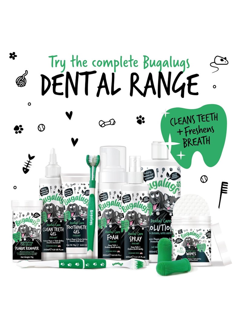 Dog Toothpaste Gel Dog Teeth Cleaning Products for Cats and Dogs Fresh Mint Dog Breath Freshener and Dog Plaque Remover use with Bugalugs Dog Toothbrush and Cat Toothbrush