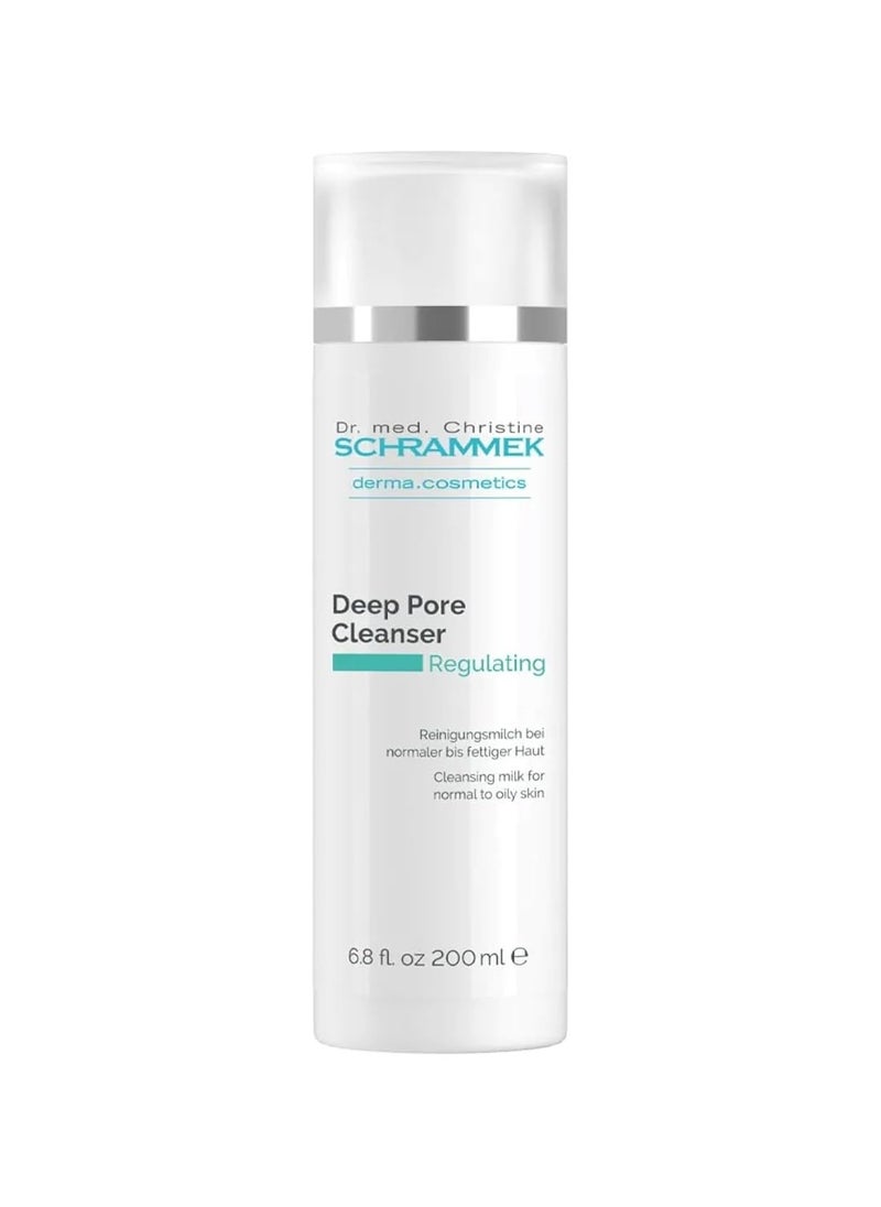 Schrammek Deep Pore Cleanser (6.8 fl oz) - Cleansing Milk for Normal Skin - Makeup Removal - Face Wash & Cleanser – No Parabens - Skin Care - Dr