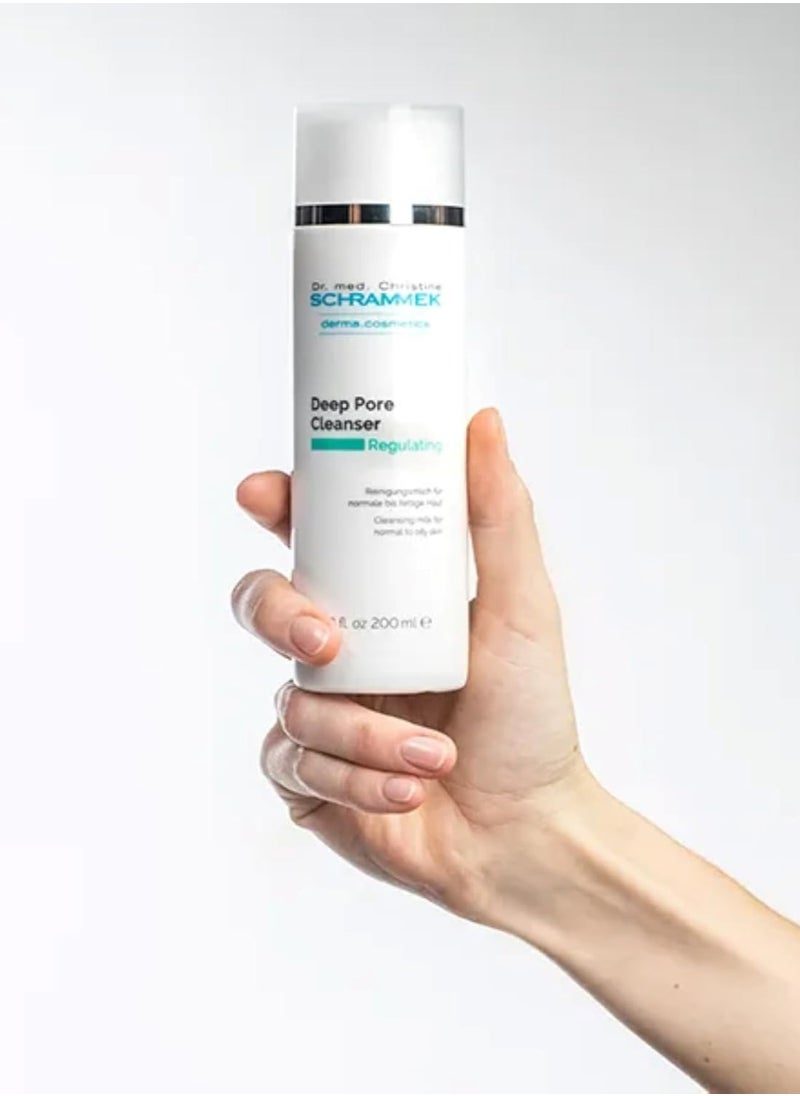 Schrammek Deep Pore Cleanser (6.8 fl oz) - Cleansing Milk for Normal Skin - Makeup Removal - Face Wash & Cleanser – No Parabens - Skin Care - Dr