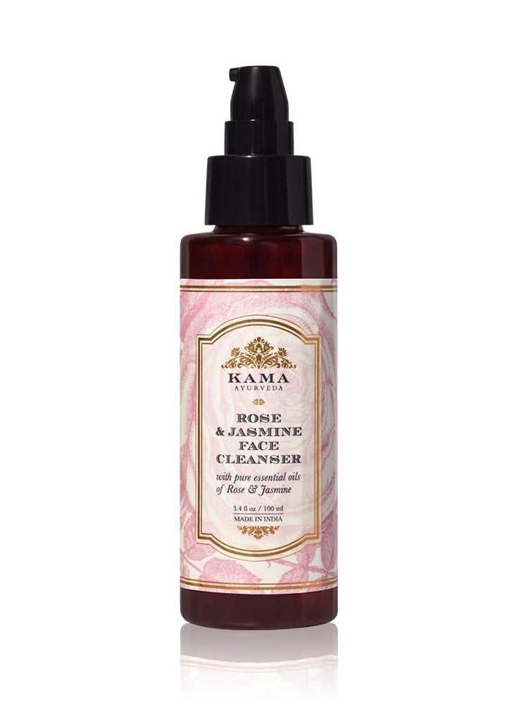 Kama Ayurveda Rose and Jasmine Face Cleanser with the Pure Essential Oils of Rose and Jasmine, 100ml