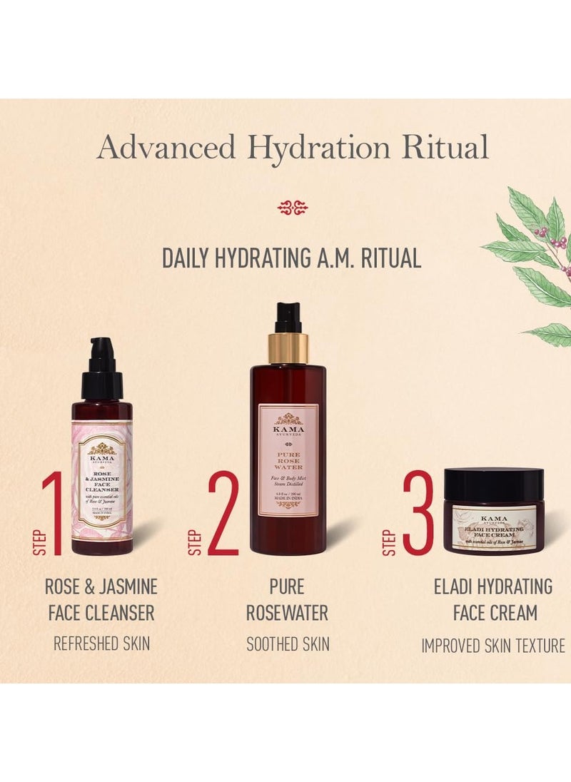 Kama Ayurveda Rose and Jasmine Face Cleanser with the Pure Essential Oils of Rose and Jasmine, 100ml