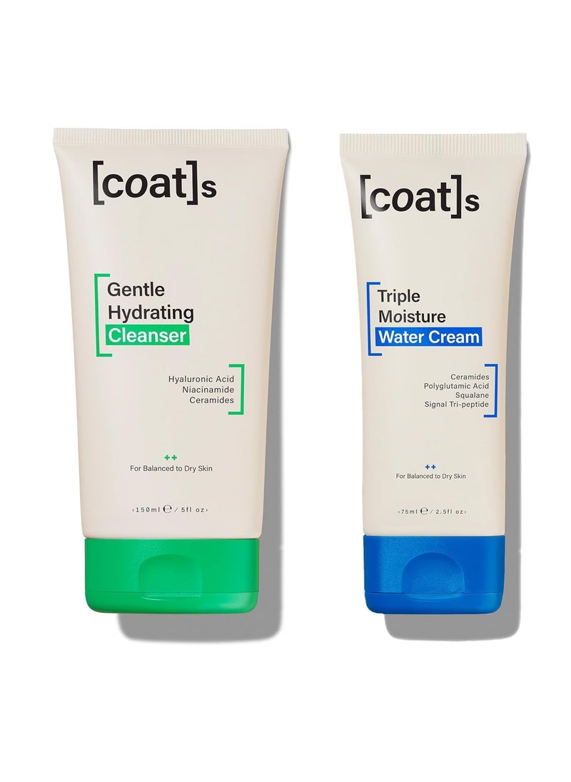COATS Daily Duo 2-Step Bundle – Hydrating Cleanser & Triple Moisture Water Cream – Helps Prevent Breakouts & Protect Skin Barrier with Ceramides – Designed for Teens