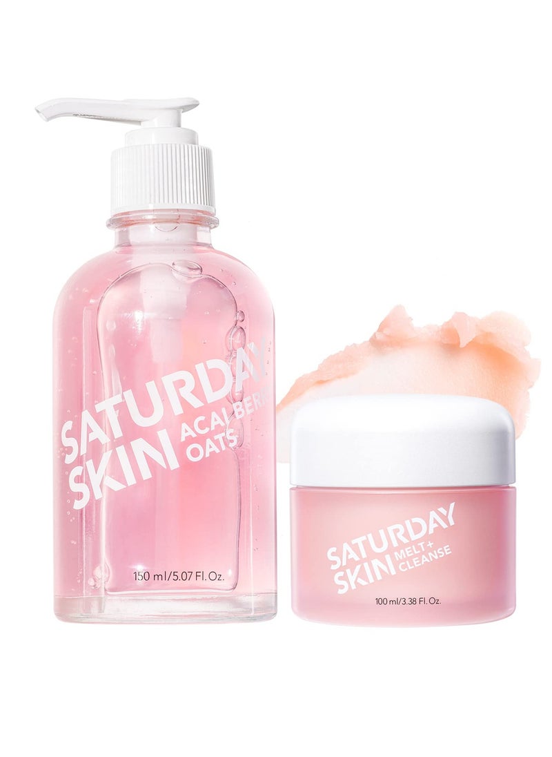 Saturday Skin Facial Makeup Remover Cleansing Melting Balm to Oil and Gel Cleanser Antioxidant Melt Cleanser Daily Face Wash