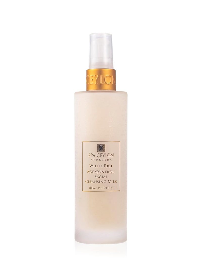 SPA CEYLON White Rice Age Control Facial Cleansing Milk | Natural Hydrating Face Cleanser with Rice Bran Oil for Deep Cleansing | Suitable for All Skin Types