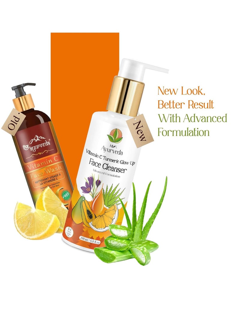 VITAMIN C FACE WASH ERICHED WITH LEMON, HONEY,PAPAYA,TURMERIC, ALOE VERA AND KASHMIRI SAFFRON - NO PARABENS, SULPHATE, SILICONES, 200ML
