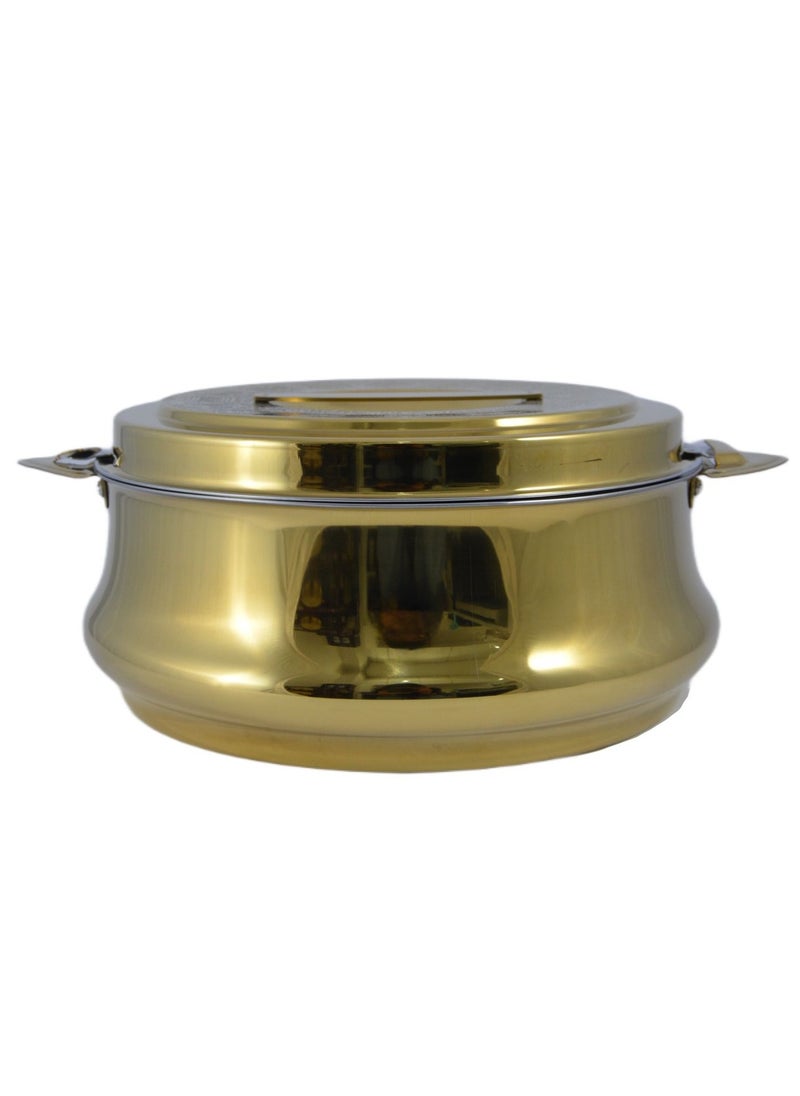 Riyadh Hotpot 5000ml Capacity - Unique Locking Lid - High Quality Stainless Steel - Gold Etching