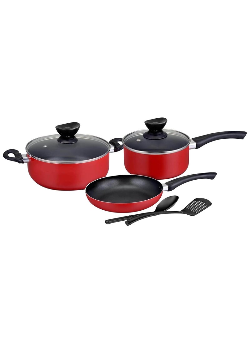 Kawashi 7-Piece Cookware Gift Set | Ramadan Limited-Time Deals Non-Stick Aluminum Cookware Set with Casserole, Fry Pan, Sauce Pan,| Durable Scratch-Resistant Cooking Set
