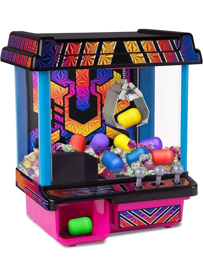 Merchant Ambassador Electronic Arcade Claw Crane Game - Hyper Neon Black Series, Plastic Eggs to Fill with Prizes, Carnival-Style Music, Kids Ages 6+