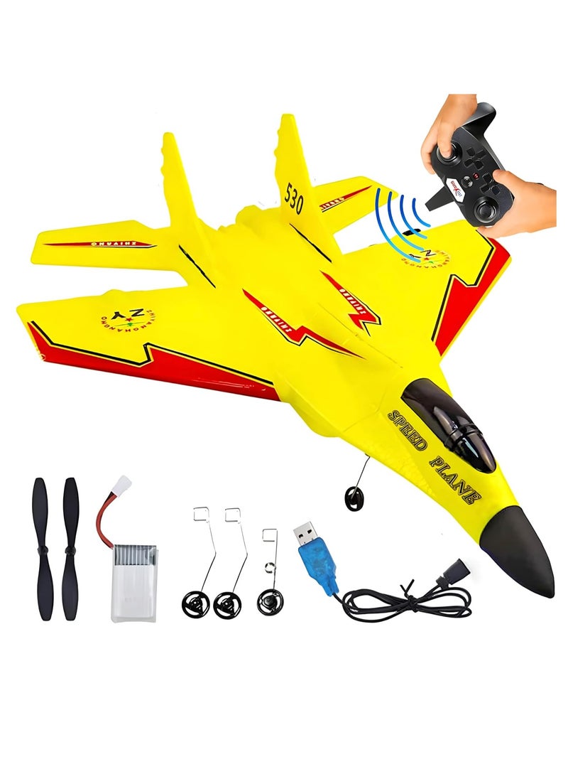 2CH RC Plane – Remote Control Airplane for Kids & Adults, 2.4GHz Jet Plane with Night Light, Easy-to-Fly RC Airplane Toy for Beginners, Durable EPP Foam, Indoor & Outdoor Flying Toy for Boys 8-12