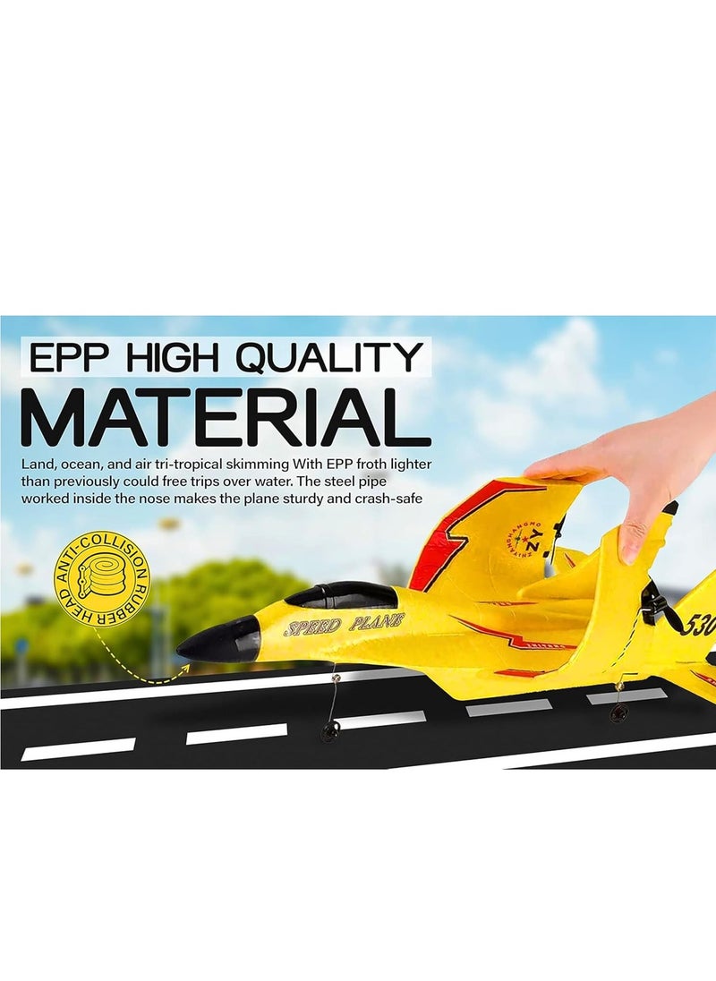 2CH RC Plane – Remote Control Airplane for Kids & Adults, 2.4GHz Jet Plane with Night Light, Easy-to-Fly RC Airplane Toy for Beginners, Durable EPP Foam, Indoor & Outdoor Flying Toy for Boys 8-12