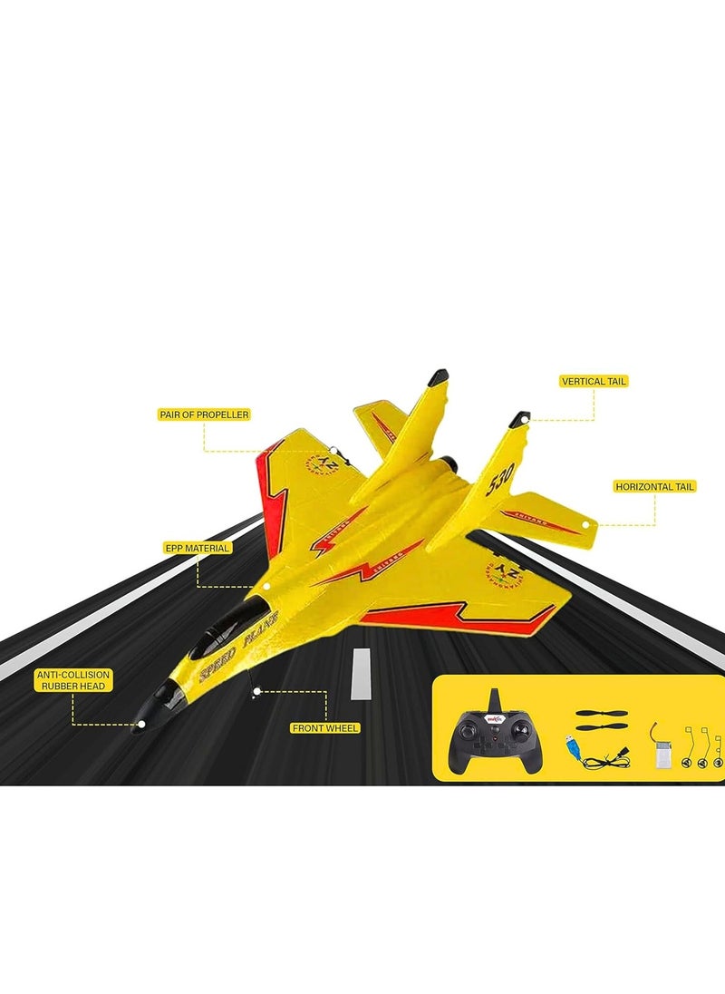 2CH RC Plane – Remote Control Airplane for Kids & Adults, 2.4GHz Jet Plane with Night Light, Easy-to-Fly RC Airplane Toy for Beginners, Durable EPP Foam, Indoor & Outdoor Flying Toy for Boys 8-12