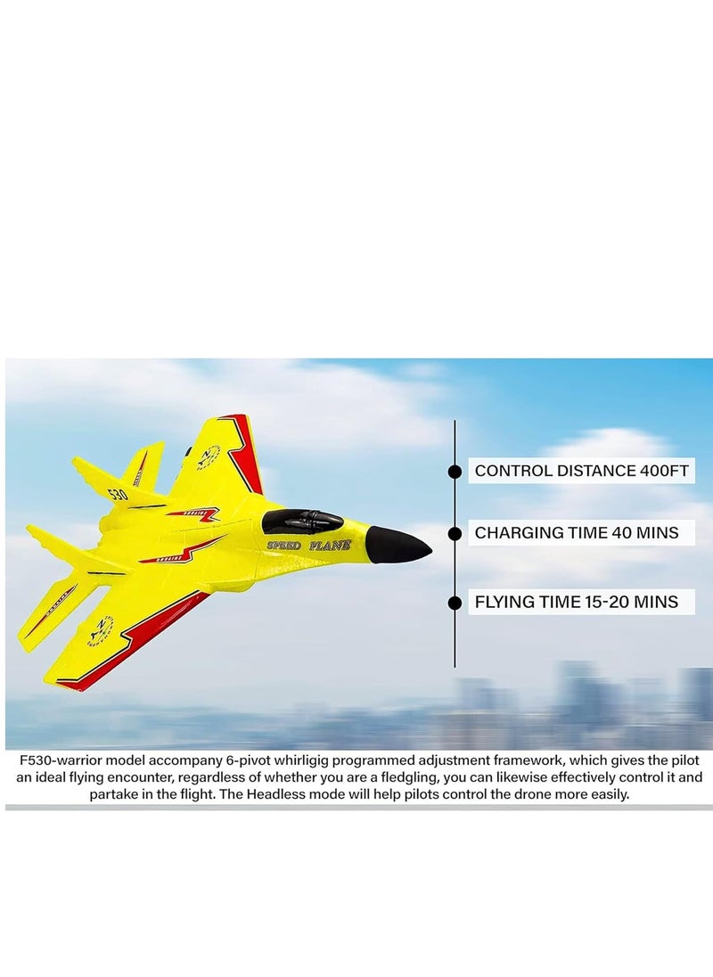 2CH RC Plane – Remote Control Airplane for Kids & Adults, 2.4GHz Jet Plane with Night Light, Easy-to-Fly RC Airplane Toy for Beginners, Durable EPP Foam, Indoor & Outdoor Flying Toy for Boys 8-12