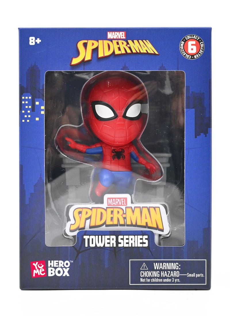 Spiderman Tower Series With Window Box, Assorted 1 Piece (Style & Color May Vary) | Collectible Figure | Mystery Figure | Gift for Kids and Collectors!