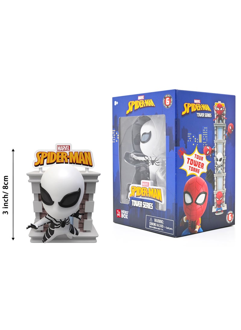 Spiderman Tower Series With Window Box, Assorted 1 Piece (Style & Color May Vary) | Collectible Figure | Mystery Figure | Gift for Kids and Collectors!