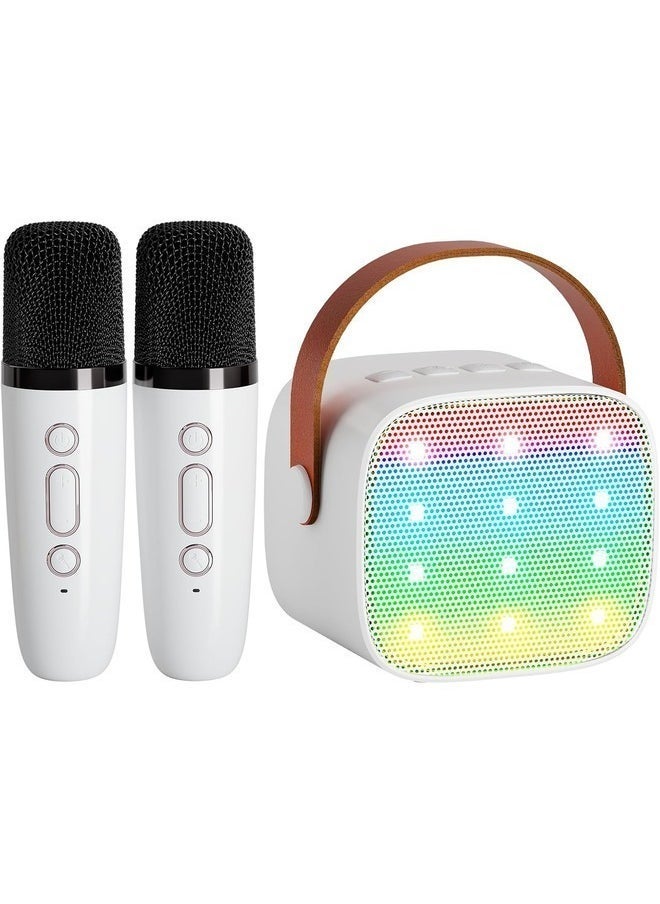 Portable Mini Karaoke Machine with Dual Wireless Microphones - Bluetooth Speaker for Kids u0026 Adults, Ideal Birthday Gift for Ages 4 and Up, Multicolor